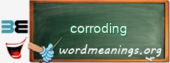 WordMeaning blackboard for corroding
